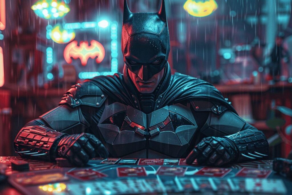 Jouer à Batman : tapis de jeu, cartes et expérience immersive sur console pour les gamers