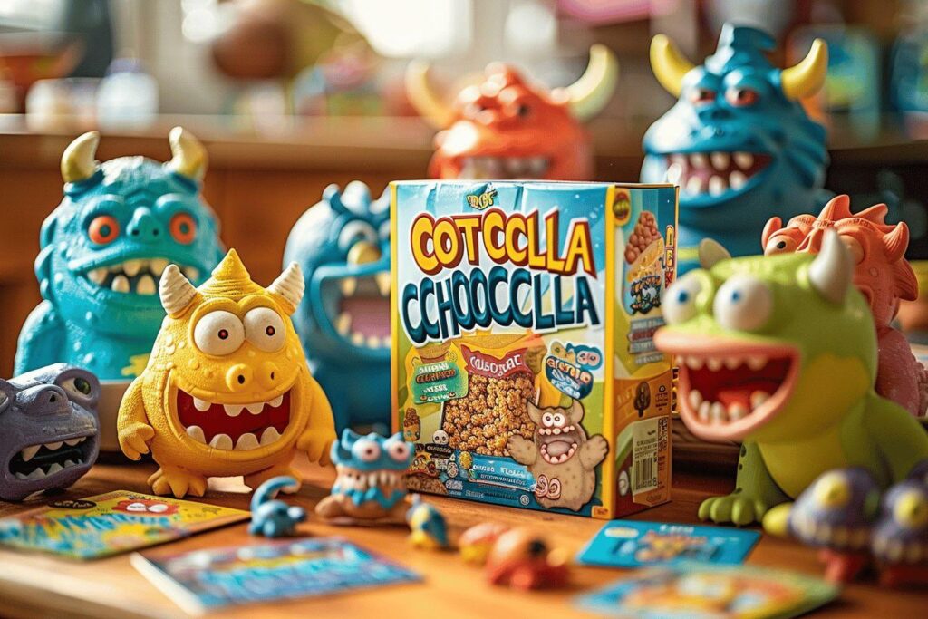 Céréales Count Chocula : figurines, cartes à jouer et puzzles avec le célèbre monstre chocolaté