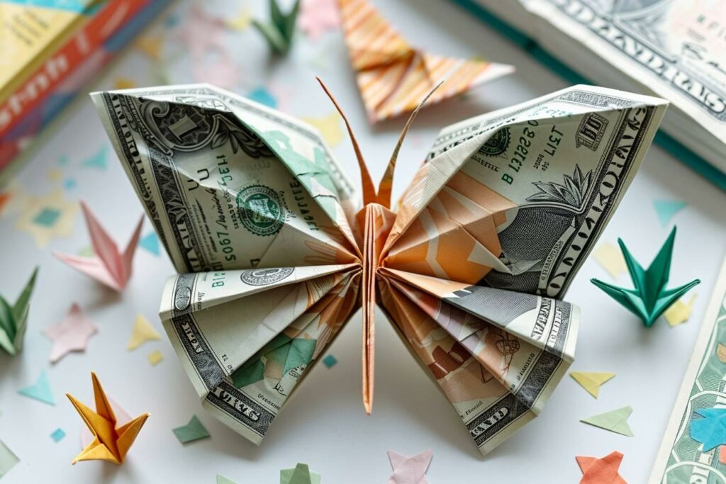 Comment réaliser un pliage de billet en forme de papillon : techniques et astuces pour un origami monétaire