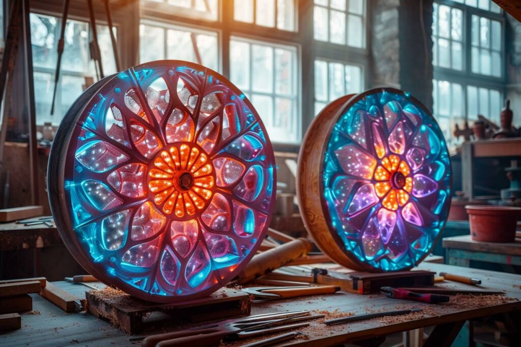 10 Pièces Décoratives En Bois Sculpté à La Main - Motifs Floraux Européens - Pour Portes, Meubles Et Murs