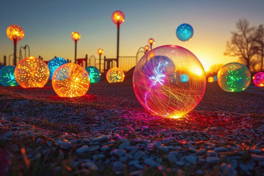Balles rebondissantes lumineuses : jouets amusants pour sauter et bondir avec éclat