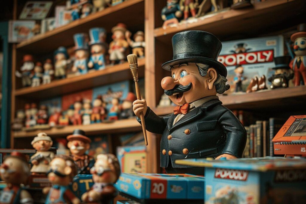 Mr Monopoly : peinture et collection de figurines du célèbre personnage du jeu de société